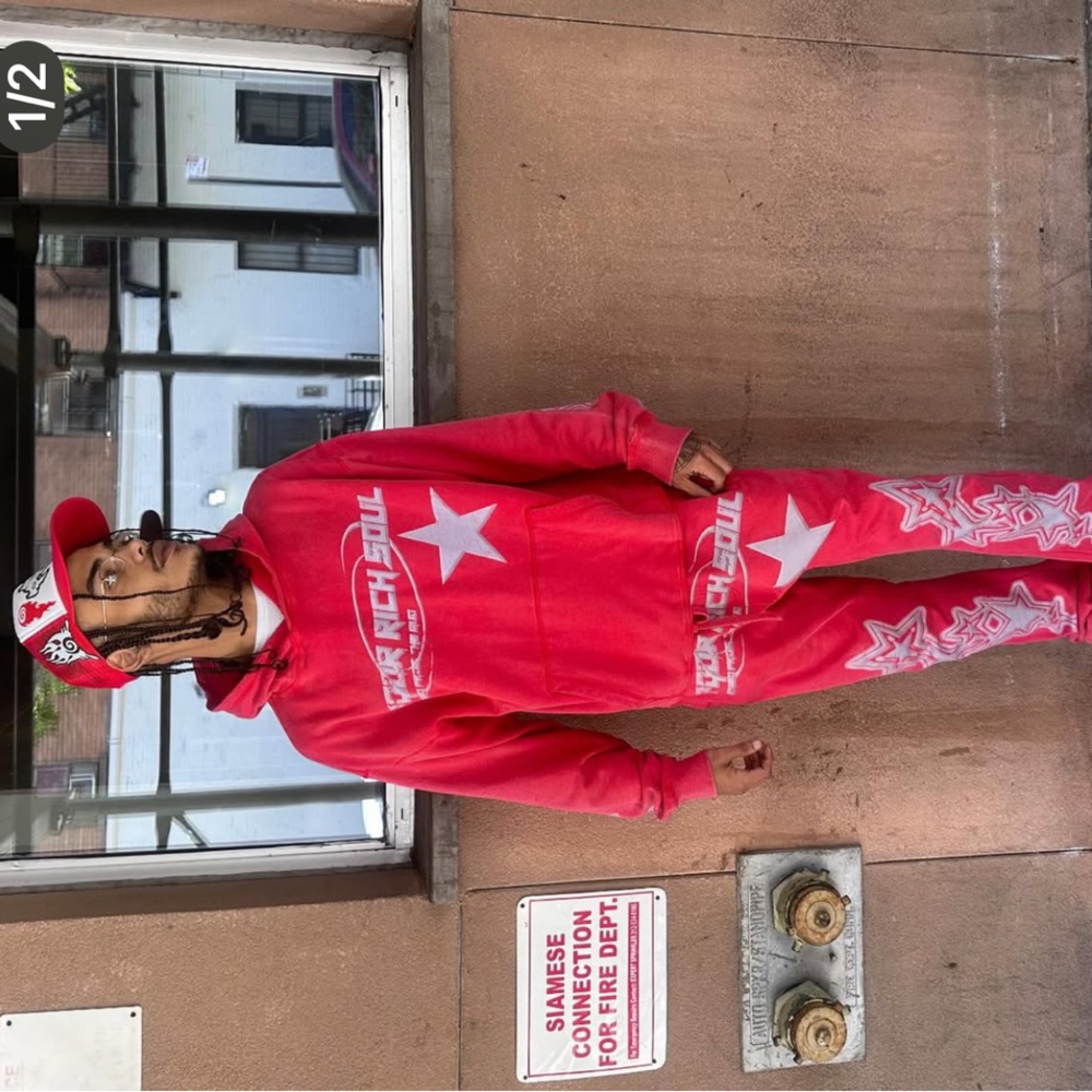 PooRichSoul SuperStars ⭐️Stacked SweatSuit